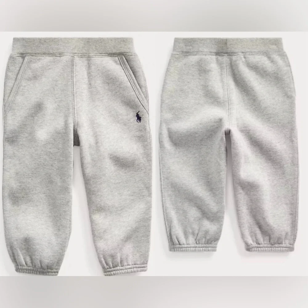 NWT POLO RALPH LAUREN GREY FLEECE SWEATPANTS 12mos.